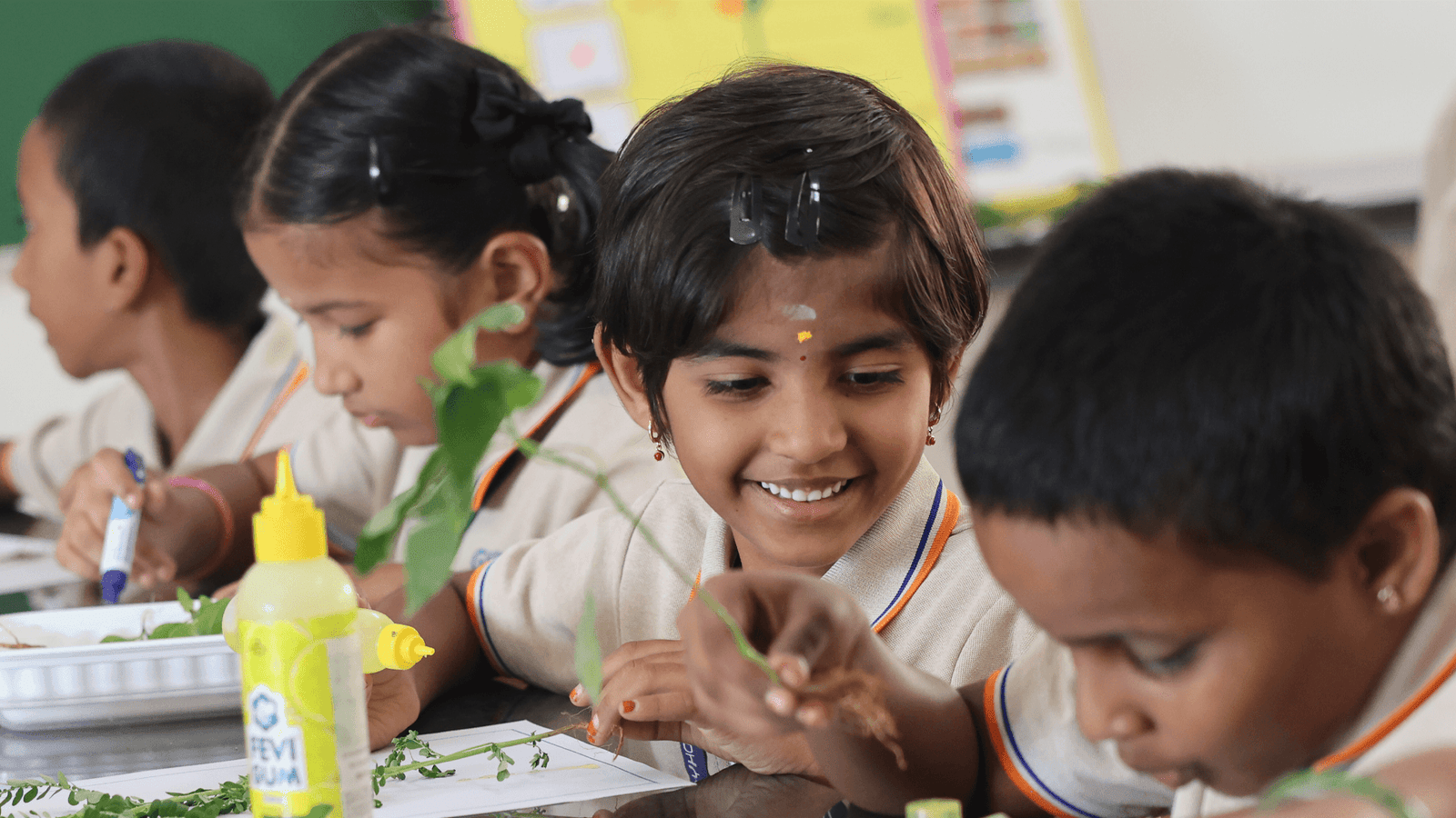 Students learning at GVK